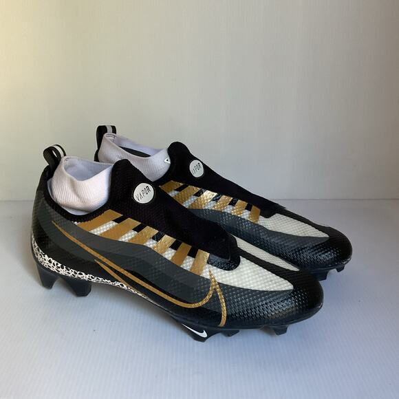 Nike Vapor Edge Pro 360 2 Football Cleats Black Gold White Men’s Size 10 - Picture 3 of 11